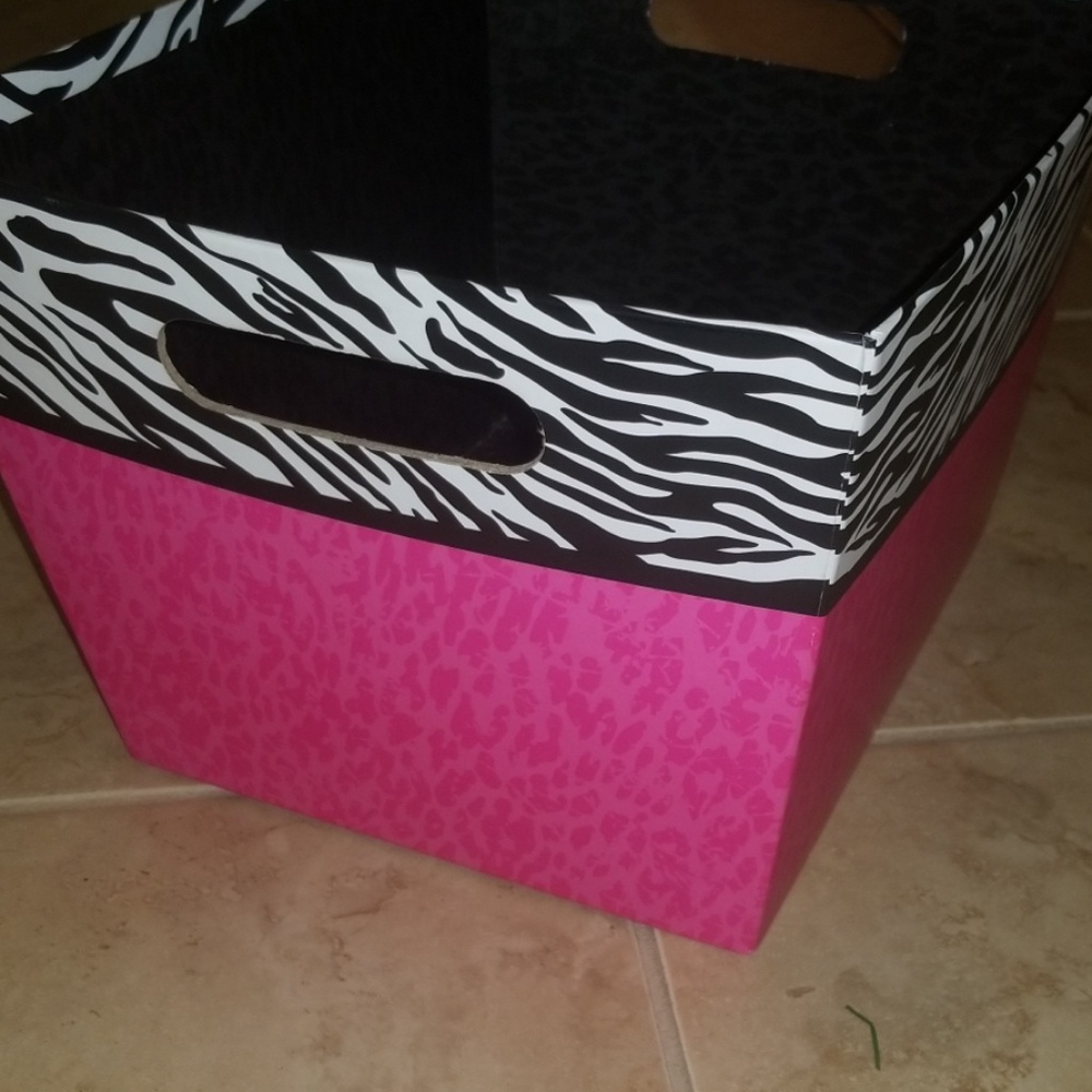 Zebra & Hot Pink Tonal Leopard Box
